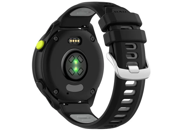 Garmin Vivomove 3 - Silikone urrem 20mm - Dual color - Sort/grå