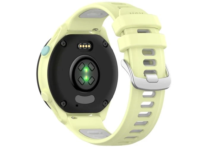 Garmin Forerunner 158 - Silikone urrem 20mm - Dual color - Gul/grå