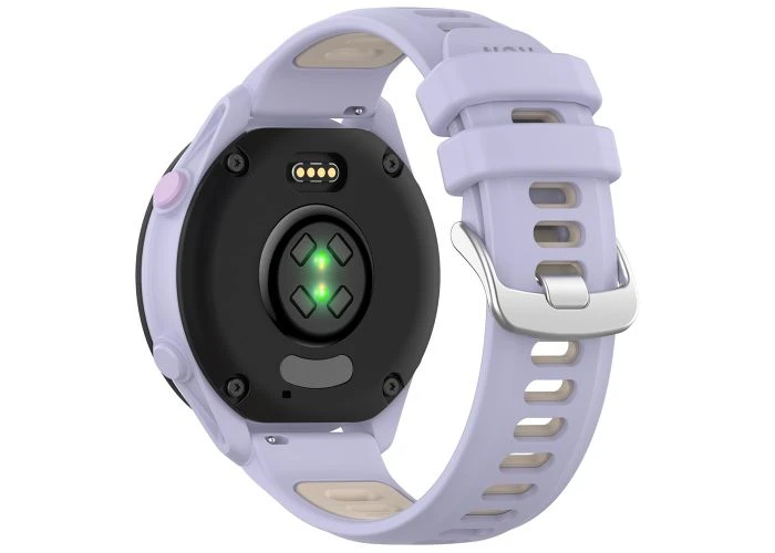 Garmin Vivomove Trend - Silikone urrem 20mm - Dual color - Lilla/creme