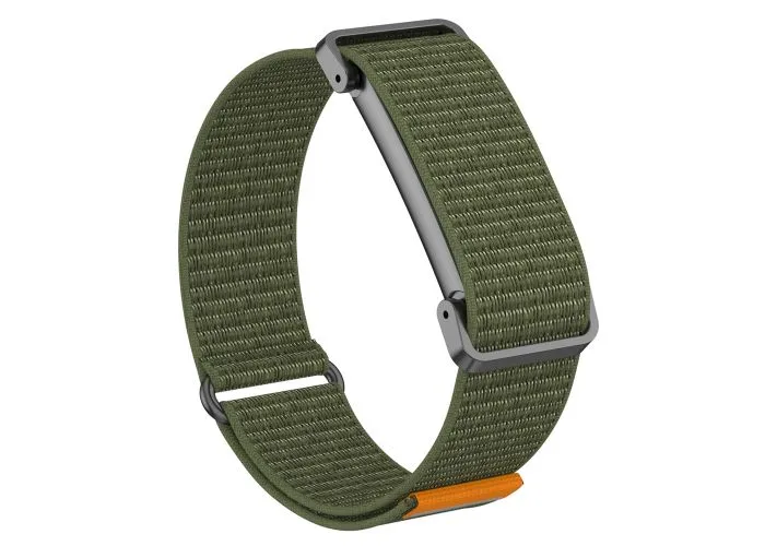 Google Fitbit Air - Urrem i nylon tekstil med metal urkasse - Militærgrøn
