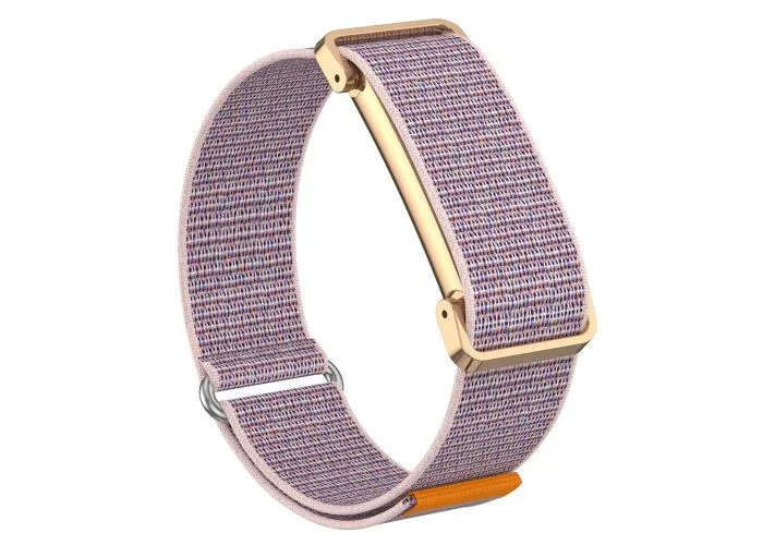Google Fitbit Air - Urrem i nylon tekstil med metal urkasse - Pink sand