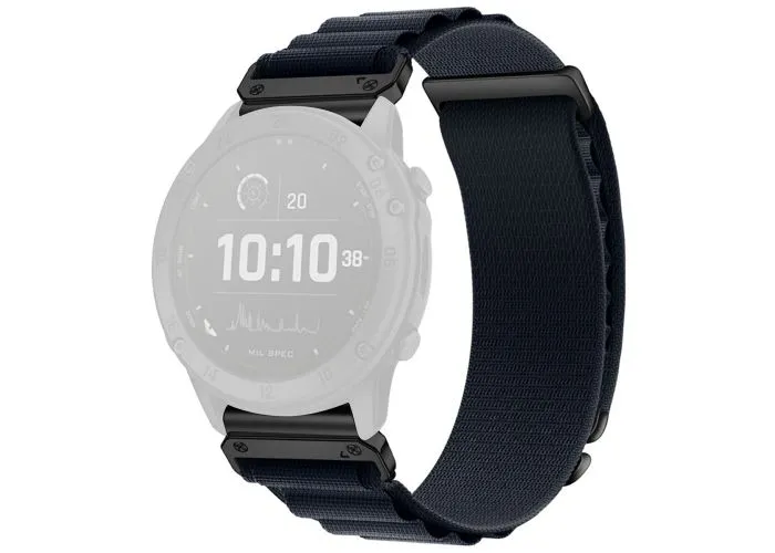 Garmin Fenix 8 47mm - Urrem i nylon tekstil 22mm med Quick Release - Midnatsblå