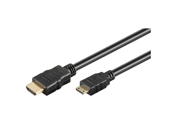 Mini HDMI - HDMI kabel - 4K/30Hz - Guldbelagt - 3 m