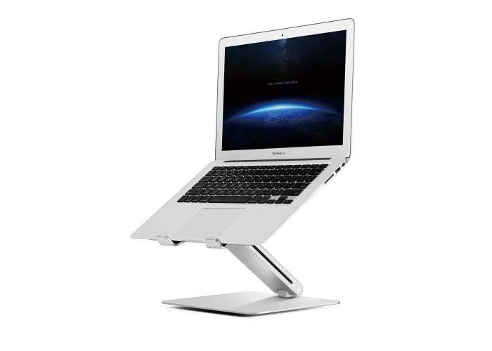 WERGON - Loke - Laptop/MacBook - Justerbar foldbar Alu Desktop Design holder 11-15,6" - Sølv
