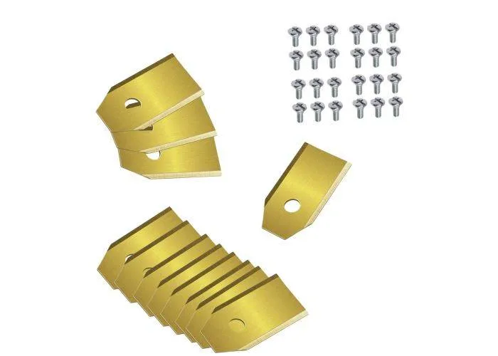 12-Pak Titanium Knive i rustfrit stål 0,75mm til Husqvarna / Gardena