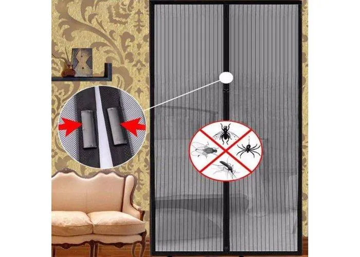 Myggenet til Dør - Magnetisk lukke design - 100x210cm - Hold myggene ude