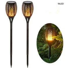 Udendørs LED lampe med solceller - 96 LED lys - Vandtæt
