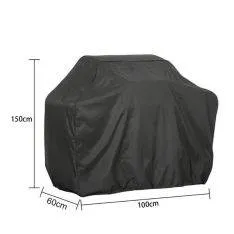 Overtræk til Grill - 150x100x60cm - Vandtæt - Inkl. opbevaringspose - Sort