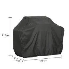 Overtræk til Grill - 145x117x61cm - Vandtæt - Inkl. opbevaringspose - Sort