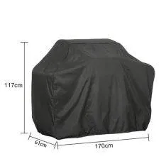 Overtræk til Grill - 170x117x60cm - Vandtæt - Inkl. opbevaringspose - Sort