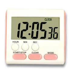 Magnetisk digitalt køkkenur med timer - Pink