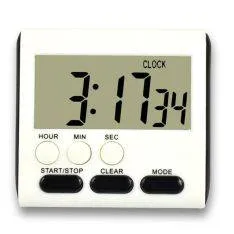 Magnetisk digitalt køkkenur med timer - Sort