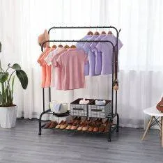 RACK Jupiter - Luksus Garderobe / Tøjstativ i stål - 110x55x150 cm - Sort