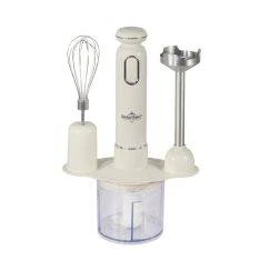 Swiss Haus - Elektrisk stavblendersæt 600W / Chopper 500ml - Rustfrit stål - Creme