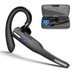 YYK525 Trådløst Bluetooth Headset med opladerbox - Til bil / kontor - Sort