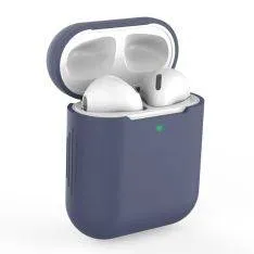 Apple AirPods - Silikone beskyttelses cover til opladerbox - Mørkeblå