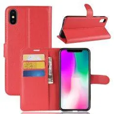 iPhone XR - Læder cover / pung - Rød