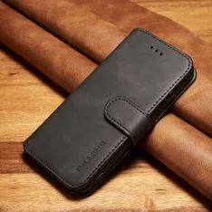 iPhone SE 3 5G (2022) / SE 2020 / iPhone 8/7 - DG MING Retro læder cover / pung - Sort