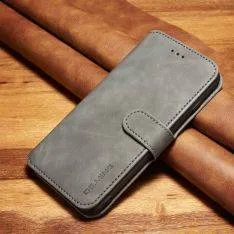 iPhone 8 Plus / 7 Plus - DG MING Retro læder cover / pung - Grå