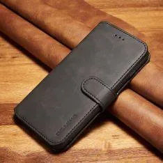 iPhone 8 Plus / 7 Plus - DG MING Retro læder cover / pung - Sort