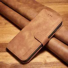 iPhone 8 Plus / 7 Plus - DG MING Retro læder cover / pung - Brun