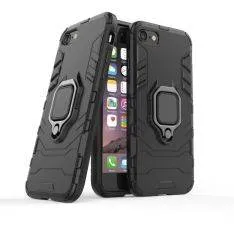 iPhone SE 3 5G (2022) / SE 2020 / iPhone 8/7 - Hybrid cover med Kickstand - Sort