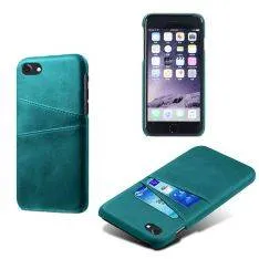 iPhone SE (2020) / iPhone 8/7 - KSQ læder Hardcover m/kortholdere - Grøn