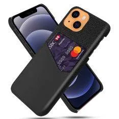 iPhone 13 - KSQ læder Hard cover med kortholder - Sort