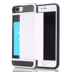 iPhone 8 Plus / 7 Plus - Armor Hybrid cover med Kortholder - Hvid