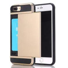 iPhone 8 Plus / 7 Plus - Armor Hybrid cover med Kortholder - Guld