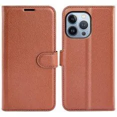 iPhone 14 Pro - Læder cover / pung - Brun