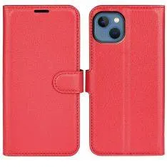 iPhone 14 - Læder cover / pung - Rød