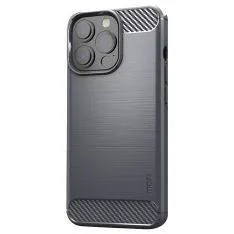 iPhone 14 Pro - MOFI gummi cover - Børstet design - Sort