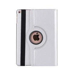 iPad 9.7 (2017 / 2018) - Pu læder cover m/stand Litchi skin - Sølv