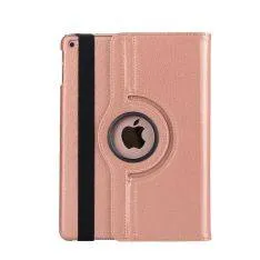 iPad 9.7 (2017 / 2018) - Pu læder cover m/stand Litchi skin - Rose guld