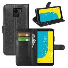 Samsung Galaxy J6 (2018) - Læder cover / pung - Sort