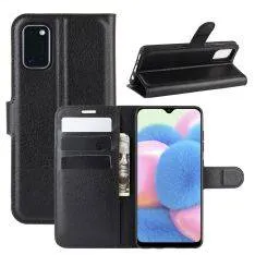 Samsung Galaxy A41 - Læder cover / pung - Sort