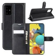 Samsung Galaxy A51 5G - Læder cover / pung - Sort