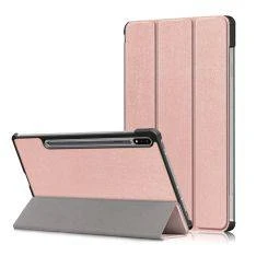 Samsung Galaxy Tab S8 / Tab S8 5G / Tab S7 - Tri-Fold læder cover - Rosa guld
