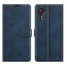 Samsung Galaxy Xcover 5 -  Classic læder cover / pung - Blå