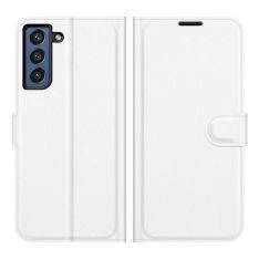 Samsung Galaxy S21 FE 5G - Læder cover / pung - Hvid