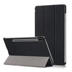 Samsung Galaxy Tab S8 Plus / Tab S8 Plus 5G / Tab S7 Plus / Tab S7 FE - Tri-Fold læder cover - Sort