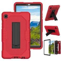 Samsung Galaxy Tab A7 Lite 8.7 - Shockproof Hybrid cover med Kickstand - Rød/sort