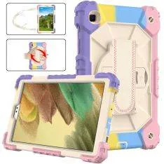 Samsung Galaxy Tab A7 Lite 8.7  - Shockproof cover med indbygget skærmbeskytter - Multifarvet/pink