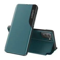 Samsung Galaxy S21 FE 5G - View window læder cover - Grøn