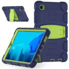Samsung Galaxy Tab A7 Lite 8.7  - Shockproof Hybrid cover m/Kickstand - Marineblå/Lime