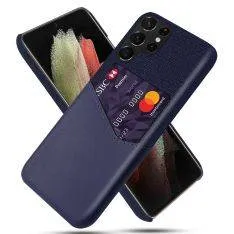 Samsung Galaxy S22 Ultra 5G - KSQ læder Hardcover m/kortholder - Blå