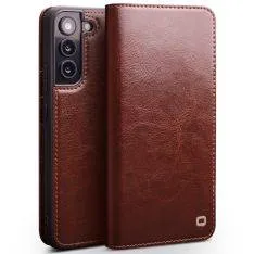 Samsung Galaxy S22 Plus 5G - QIALINO "Classic" ægte læder cover / pung - Brun