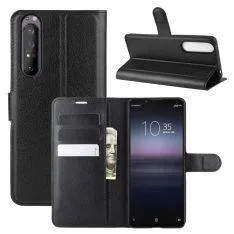 Sony Xperia 1 II - Læder cover / pung - Sort