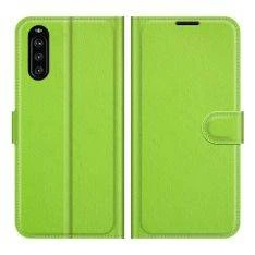 Sony Xperia 10 III - Læder cover / pung - Grøn